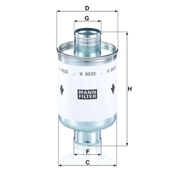 Filtru hidraulic - MANN-FILTER [W 8032]