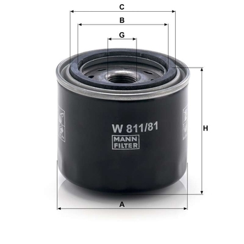 Filtru ulei - MANN-FILTER [W 811/81]