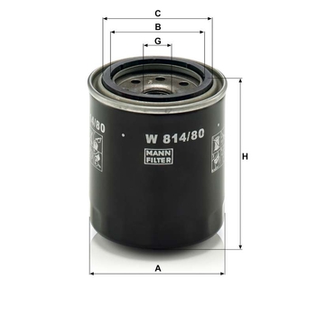 Filtru ulei - MANN-FILTER [W 814/80]