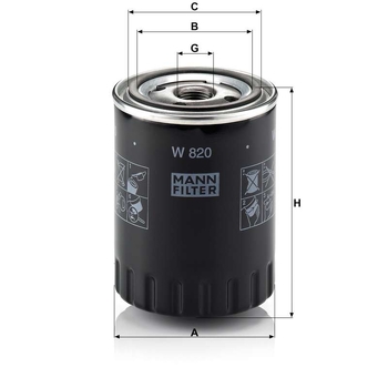Filtru ulei motor - MANN-FILTER [W 820]