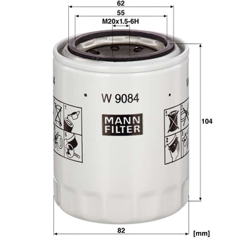 Filtru ulei motor - MANN-FILTER [W 9084]