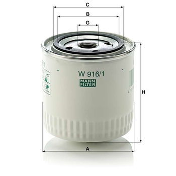 Filtru ulei - MANN-FILTER [W 916/1]