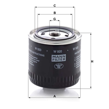 Filtru ulei - MANN-FILTER [W 920]