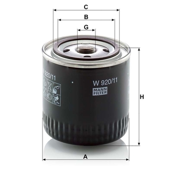 Filtru ulei - MANN-FILTER [W 920/11]