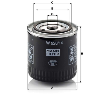 Filtru ulei - MANN-FILTER [W 920/14]
