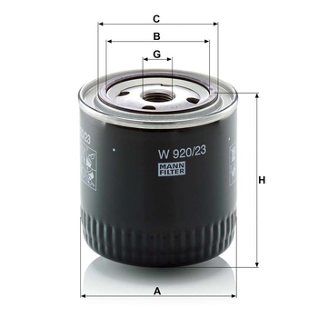 Filtru ulei - MANN-FILTER [W 920/23]