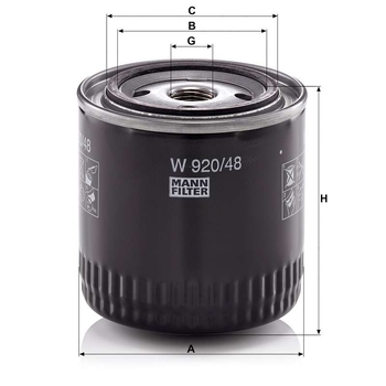 Filtru ulei - MANN-FILTER [W 920/48]
