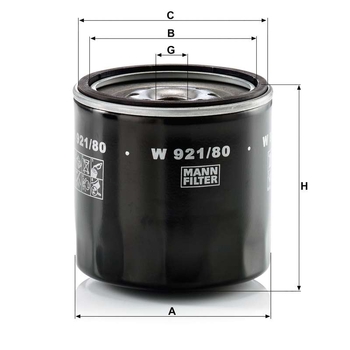 Filtru ulei - MANN-FILTER [W 921/80]