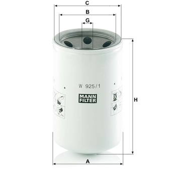 Filtru hidraulic - MANN-FILTER [W 925/1]
