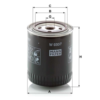 Filtru ulei - MANN-FILTER [W 930/7]