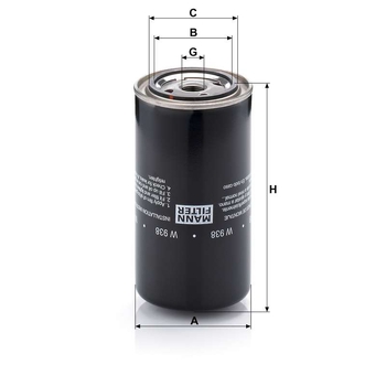 Filtru ulei motor - MANN-FILTER [W 938]