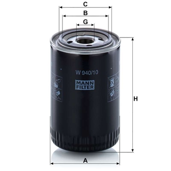 Filtru ulei - MANN-FILTER [W 940/10]