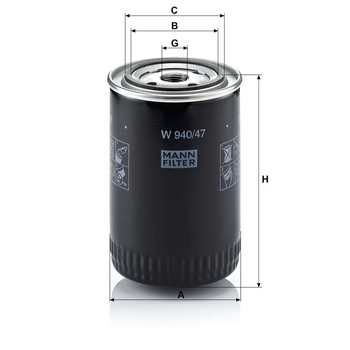 Filtru ulei - MANN-FILTER [W 940/47]