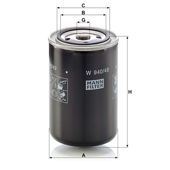 Filtru ulei - MANN-FILTER [W 940/49]