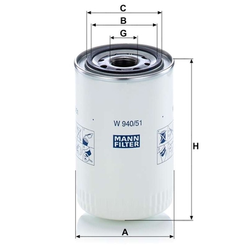 Filtru hidraulic - MANN-FILTER [W 940/51]