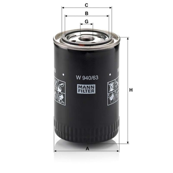 Filtru ulei - MANN-FILTER [W 940/63]