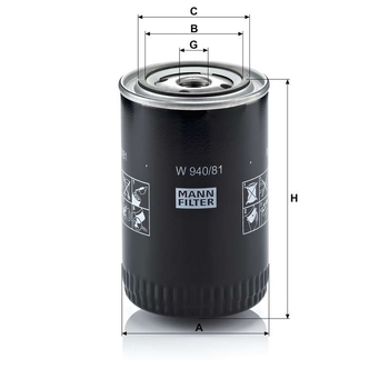 Filtru ulei - MANN-FILTER [W 940/81]