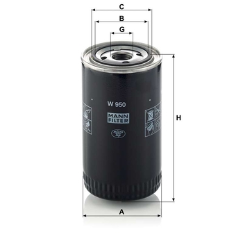 Filtru ulei - MANN-FILTER [W 950]