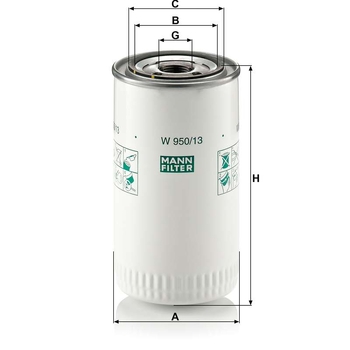 Filtru ulei - MANN-FILTER [W 950/13]
