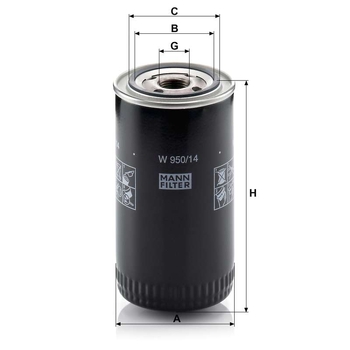 Filtru ulei - MANN-FILTER [W 950/14]