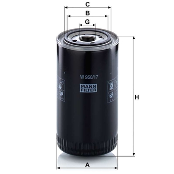 Filtru ulei - MANN-FILTER [W 950/17]