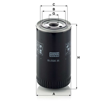 Filtru ulei - MANN-FILTER [W 950/18]