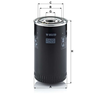 Filtru ulei - MANN-FILTER [W 950/39]