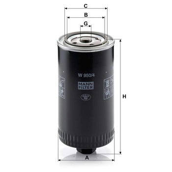 Filtru ulei - MANN-FILTER [W 950/4]