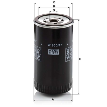 Filtru ulei - MANN-FILTER [W 950/47]