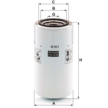 Filtru ulei - MANN-FILTER [W 951]