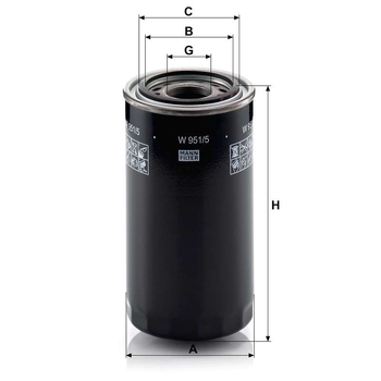 Filtru hidraulic - MANN-FILTER [W 951/5]