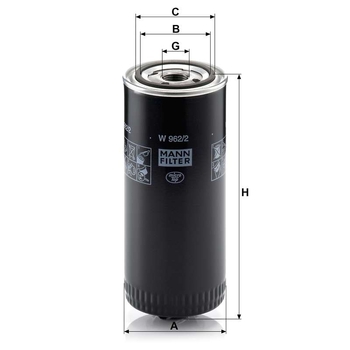 Filtru ulei - MANN-FILTER [W 962/2]