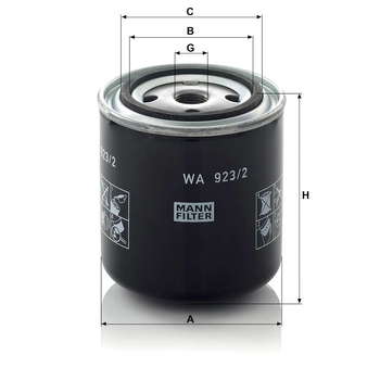 Filtru lichid racire - MANN-FILTER [WA 923/2]