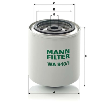 Filtru lichid racire - MANN-FILTER [WA 940/1]