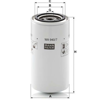 Filtru lichid racire - MANN-FILTER [WA 940/7]