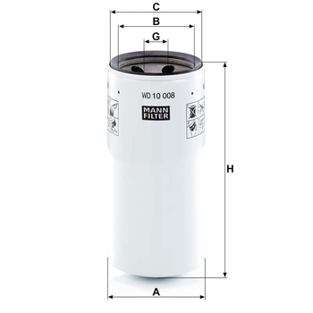 Filtru hidraulic - MANN-FILTER [WD 10 008]