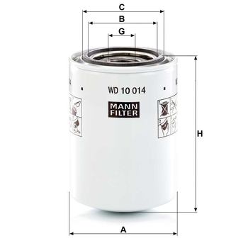 Filtru hidraulic - MANN-FILTER [WD 10 014]