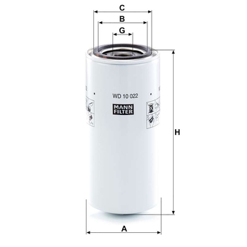 Filtru hidraulic - MANN-FILTER [WD 10 022]