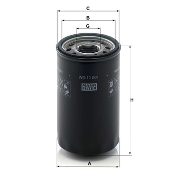 Filtru hidraulic - MANN-FILTER [WD 11 001]