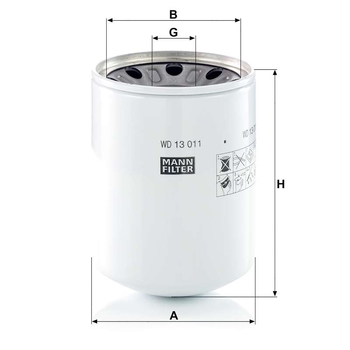 Filtru ulei hidraulic - MANN-FILTER [WD 13 011 x]