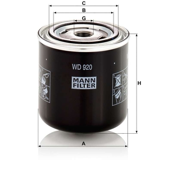 Filtru hidraulic - MANN-FILTER [WD 920]