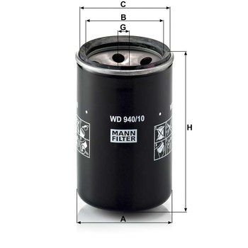 Filtru ulei - MANN-FILTER [WD 940/10]