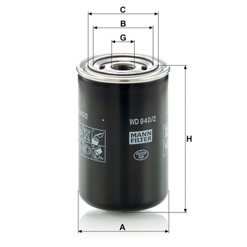 Filtru ulei - MANN-FILTER [WD 940/2]