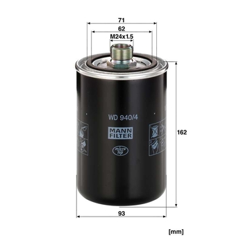 Filtru hidraulic - MANN-FILTER [WD 940/4]