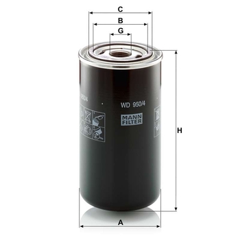 Filtru hidraulic - MANN-FILTER [WD 950/4]