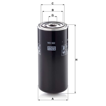 Filtru ulei - MANN-FILTER [WD 962]