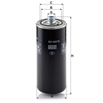 Filtru hidraulic - transmisie - MANN-FILTER [WD 962/19]