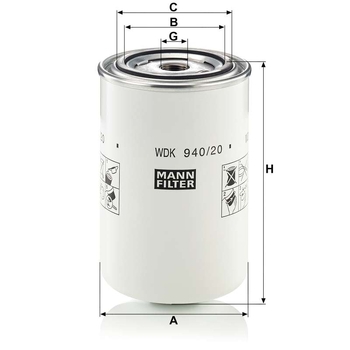 Filtru combustibil - MANN-FILTER [WDK 940/20]