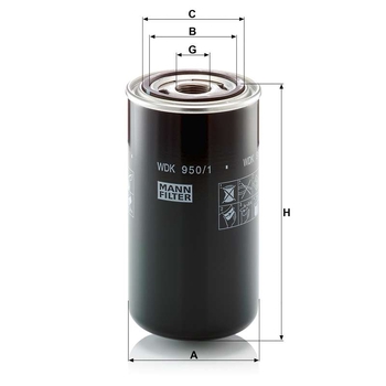 Filtru combustibil - MANN-FILTER [WDK 950/1]