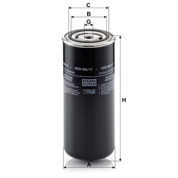 Filtru combustibil - MANN-FILTER [WDK 962/17]